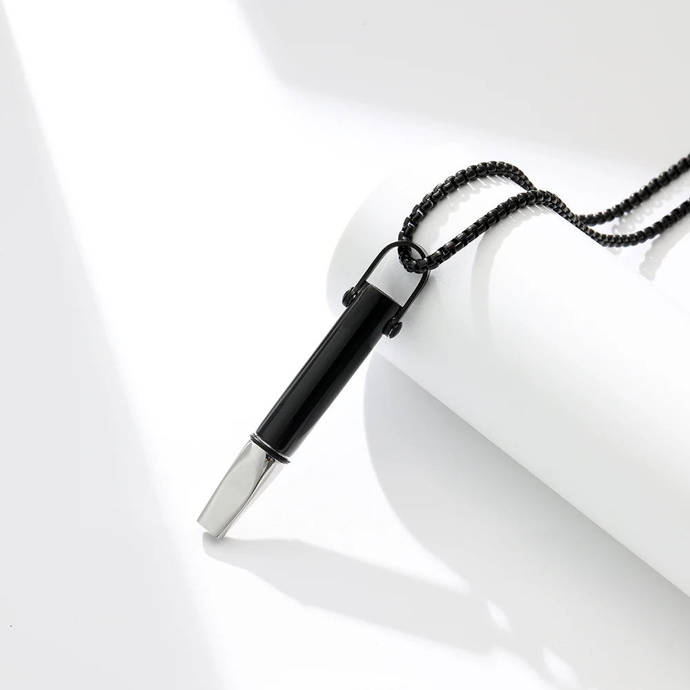 smart breathing necklace black