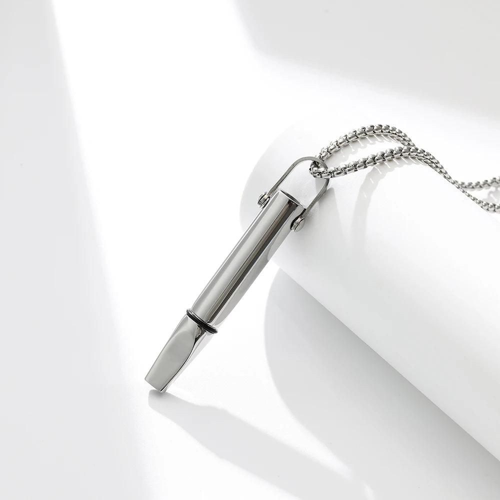 smart breathing necklace silver