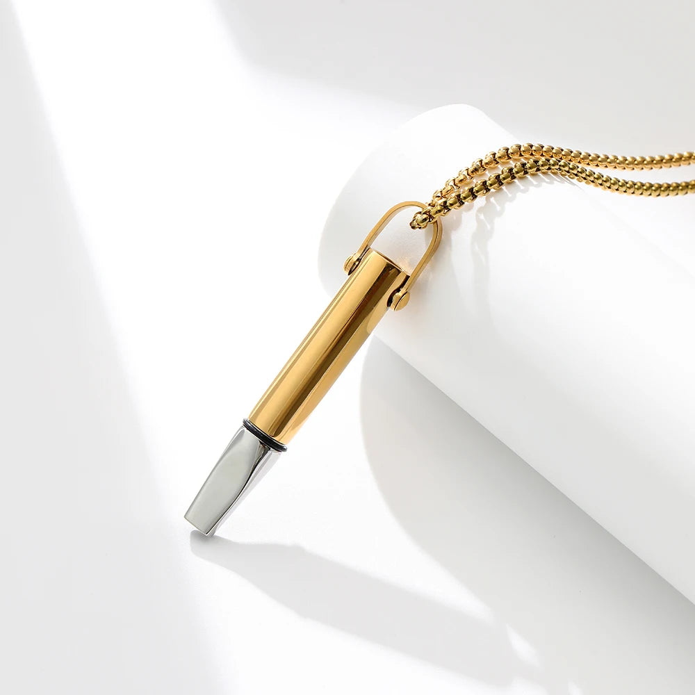 smart breathing necklace gold