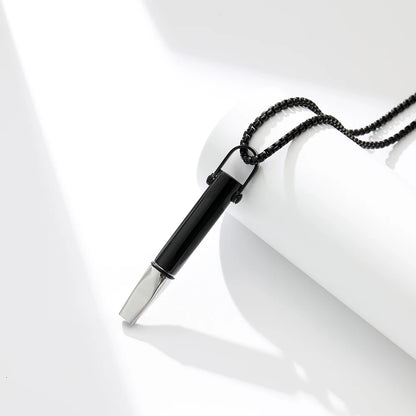 smart breathing necklace black